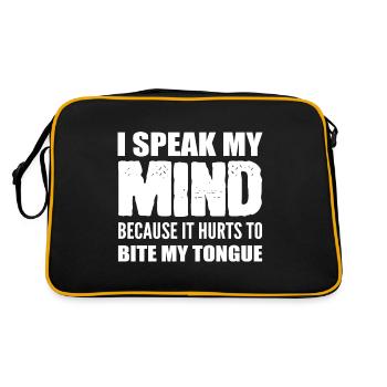 My opinion say sociable person poison - Retro Bag - black/gold - Back