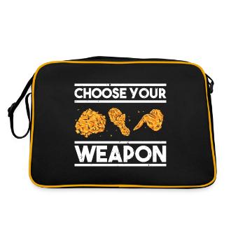 Fast Food Crispy Fried Chicken Foodaholic Gesch - Retro Bag - black/gold - Back