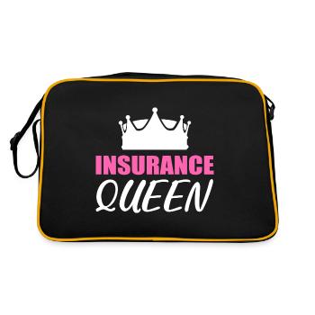 Assurance Queen Assureur Cadeau - Sac Retro - noir/or - Dos