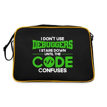 I Don't Use Debuggers Software Developer - Retro Bag - black/gold - Back