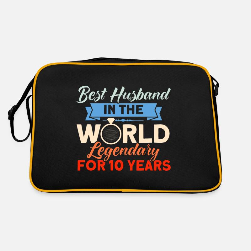 10. Hochzeitstag Paardesign 10 Jahre Ehe Retro Tasche