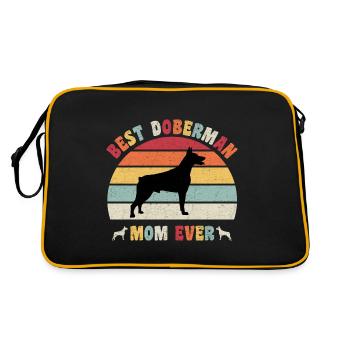 Meilleur Doberman Maman jamais amoureux des chiens vintage rétro - Sac Retro - noir/or - Dos