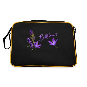 Fleurs violettes Bluebells - Sac Retro - noir/or - Dos