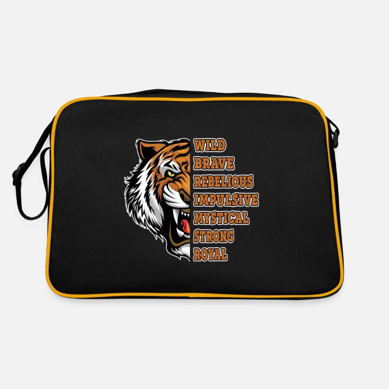 Tiger Animal Predator Wild Brave Rebellious Strong Retro Bag