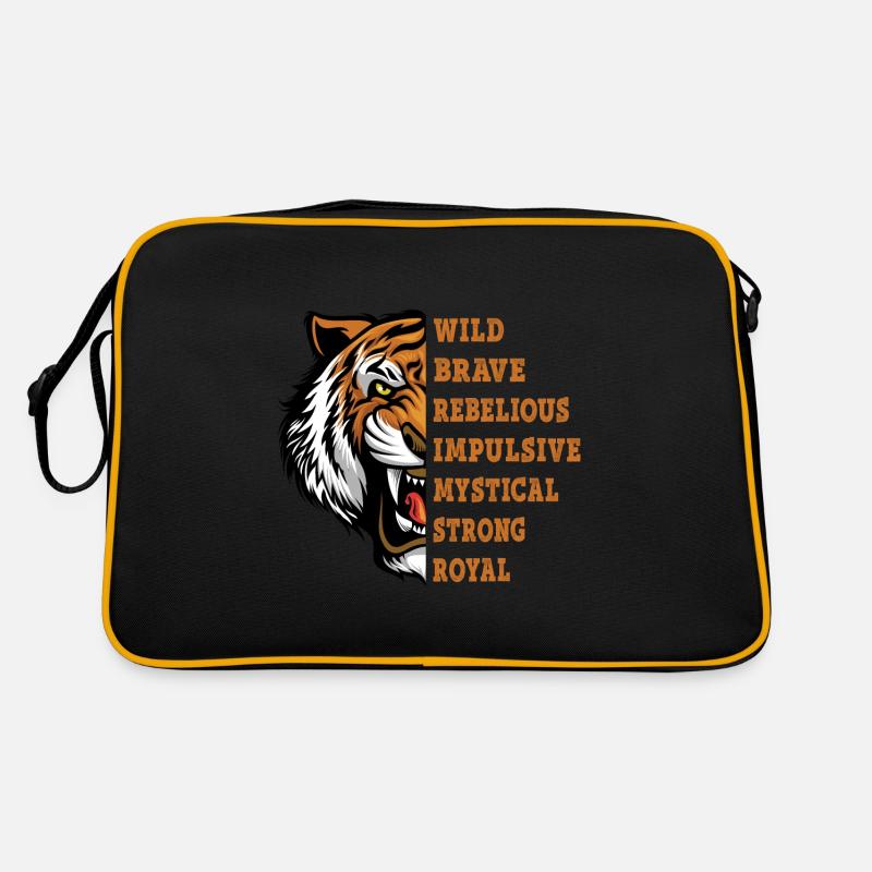 Tiger Animal Predator Wild Brave Rebellious Strong Retro Bag