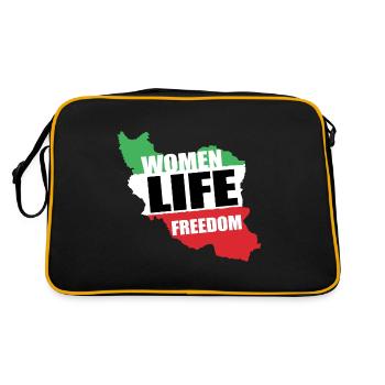 Femmes vie Liberté Libre Iran Femmes persanes Soutien - Sac Retro - noir/or - Dos