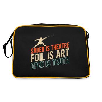 Fechten - Retro Tasche - Schwarz/Gold - Hinten