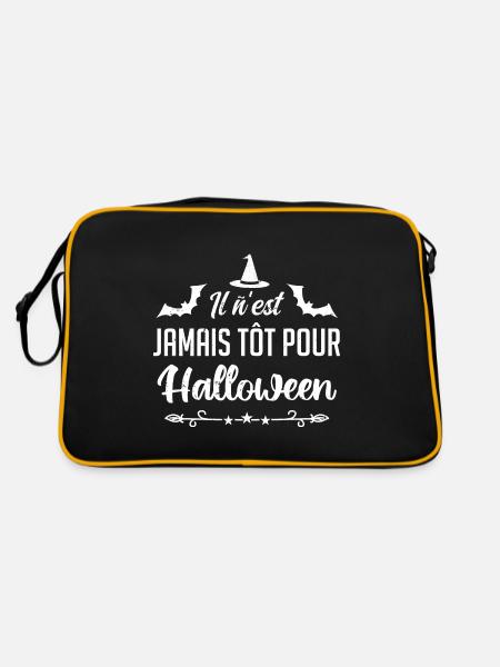 Il n’est jamais tôt pour Halloween - Sac Retro - noir/or - Dos