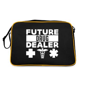 Future drug trafficker Pharmacy student Phar - Retro Bag - black/gold - Back