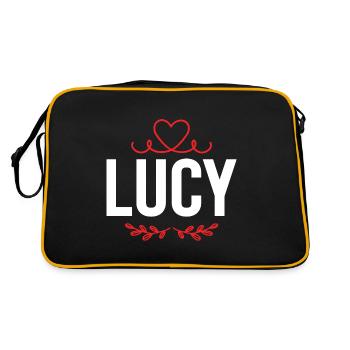 Lucy - Retro Bag - black/gold - Back