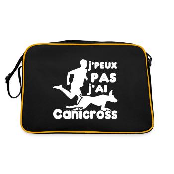 J'peux Pas J'ai Canicross, Humour Canicross - Sac Retro - noir/or - Dos