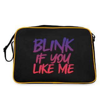 Blink If You Like Me 4 - Retro Tasche - Schwarz/Gold - Hinten