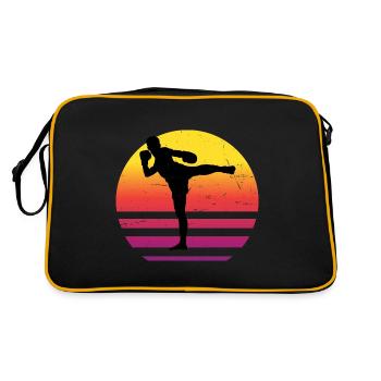 Thai Boxing Thai Boxing Muay Thai Women Thai Boxer - Retro Bag - black/gold - Back