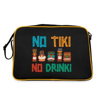 No Tiki no Drinki Hawaiian Luau Party Tik - Retro Bag - black/gold - Back
