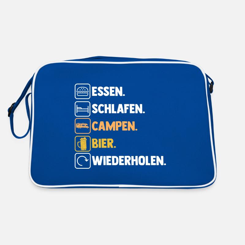 Wohnmobil Wohnwagen Bier Camper Camping Retro Tasche