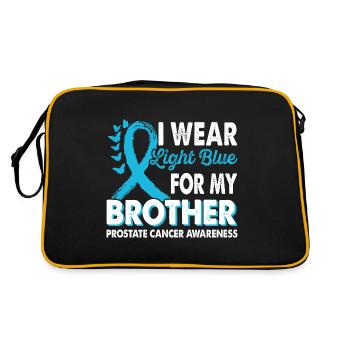 Wear light blue for the Brother - Retro Bag - black/gold - Back