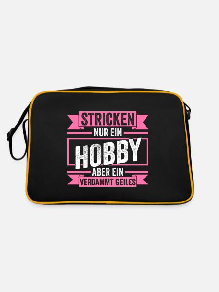 Häkeln Nähen Stricken - Retro Tasche - Schwarz/Gold