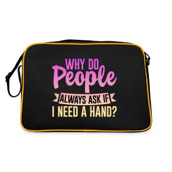 Pourquoi les gens me demandent-ils toujours si j’ai besoin d’un coup de main 4 - Sac Retro - noir/or - Dos