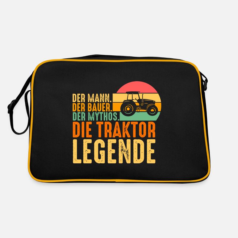 Landwirtschaft Landwirt Traktor Bauernhof Bauer Retro Tasche