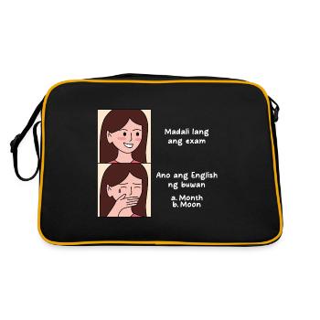 Conception d’examen pour les jeunes fiers Pinoys - Sac Retro - noir/or - Dos