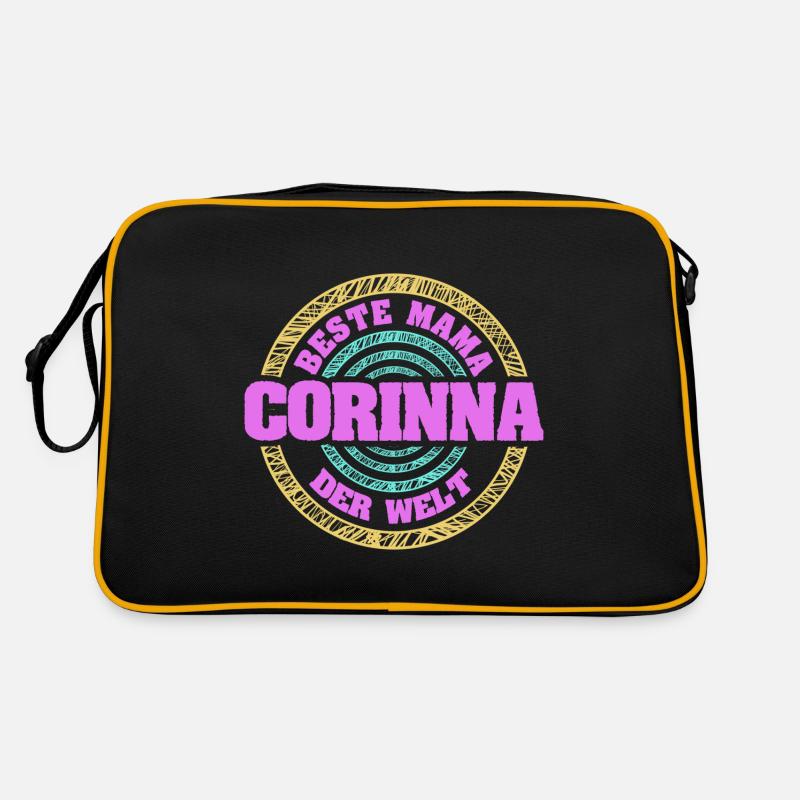 Mutter Corinna - Retro Tasche - Schwarz/Gold