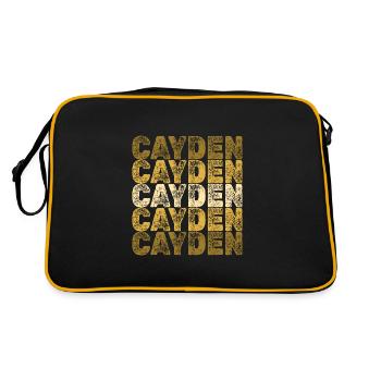 Cayden as roots - Retro Bag - black/gold - Back