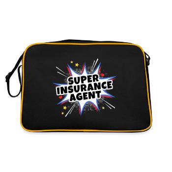 Super-Versicherungsagent - Retro Tasche - Schwarz/Gold - Hinten