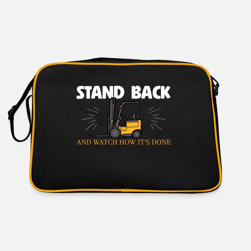 Certified Forklift Operator & Forklift Driver - Retro Tasche - Schwarz/Gold