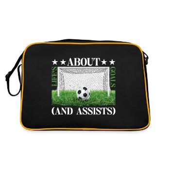Life's About Goals (And Assists) 7 - Retro Tasche - Schwarz/Gold - Hinten