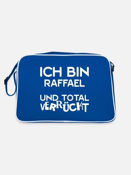 First name Raphael - Retro Bag - blue/white - Back