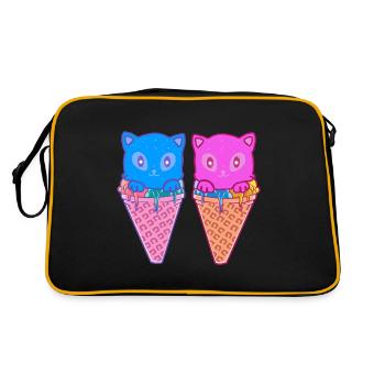 Cornet de crème glacée Cats Crème glacée Crème glacée Enfants - Sac Retro - noir/or - Dos