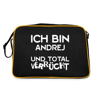 Prénom Andrej - Sac Retro - noir/or - Dos