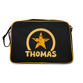 Thomas - Retro Bag - black/gold - Back