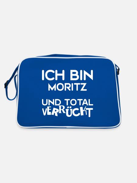 Moritz as a given name - Retro Bag - blue/white - Back