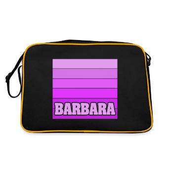 Nom de jeune fille Barbara - Sac Retro - noir/or - Dos