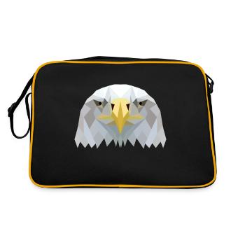 eagle head - Retro Bag - black/gold - Back