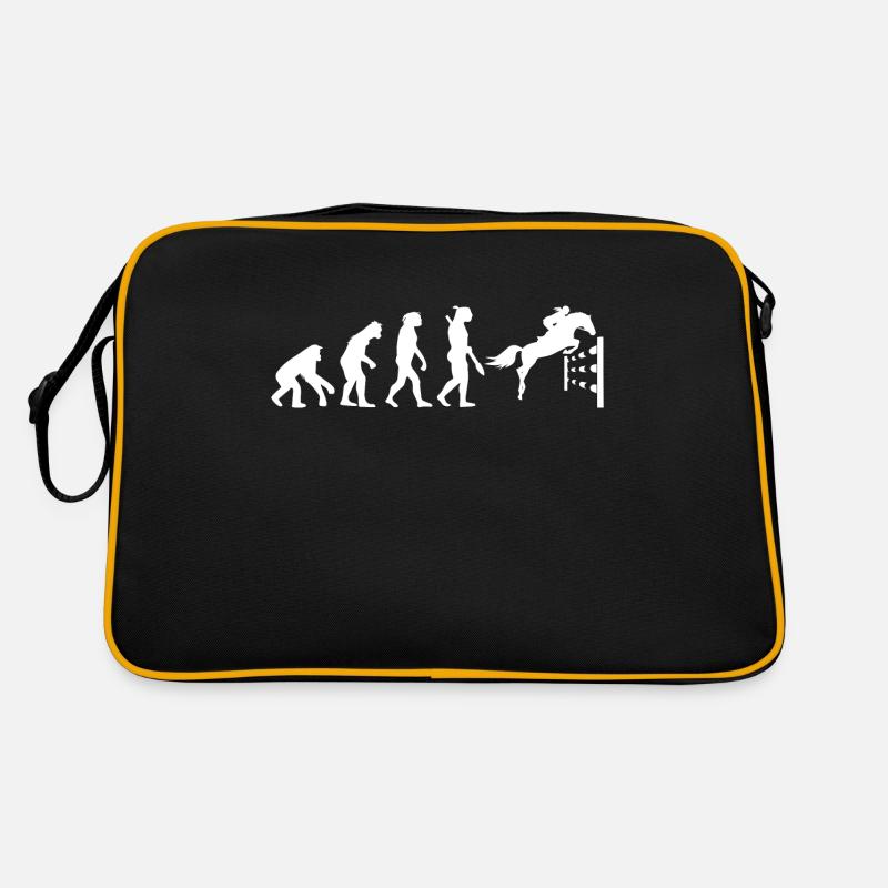Equestrian Riding Evolution Horse Equestrian Gift - Retro Bag - black/gold