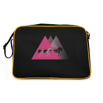 Reiten - Retro Tasche - Schwarz/Gold - Hinten
