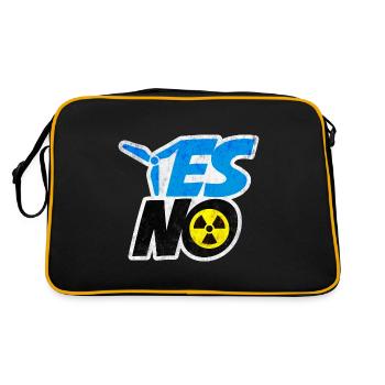 YES Windenergie NO Atomenergie | Umweltschutz - Retro Bag - black/gold - Back