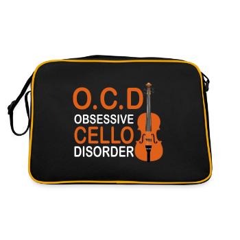 OCD Obsessive Cello Disorder - Retro Bag - black/gold - Back