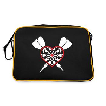 Fléchettes Fléchettes Bullseye Fléchettes Dartboard cadeau - Sac Retro - noir/or - Dos