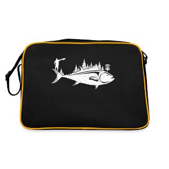 Thon T Shirt Thon Thon Pêche Tshirt Thon Fi - Sac Retro - noir/or - Dos