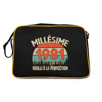 Millésime 1981 Cadeau Anniversaire Humour - Sac Retro - noir/or - Dos