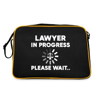 Lawyer in Progress Rechtsanwalt oder Rechtsberater - Retro Tasche - Schwarz/Gold - Hinten