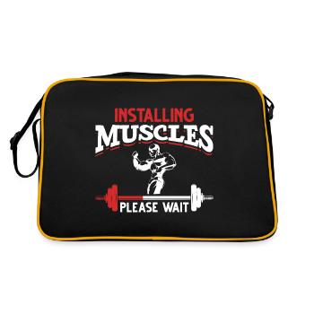 Gym Gym Funny et haltères - Sac Retro - noir/or - Dos