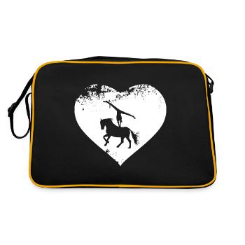 Chevaux Cheval Voltigeur Voltigieren Volti - Sac Retro - noir/or - Dos