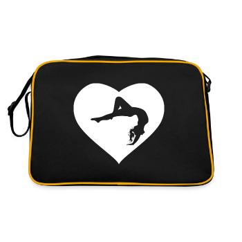 Gymnast Handstand gymnastics gymnastics - Retro Bag - black/gold - Back