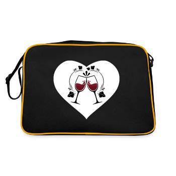 Winzer Weinbauer - Retro Tasche - Schwarz/Gold - Hinten