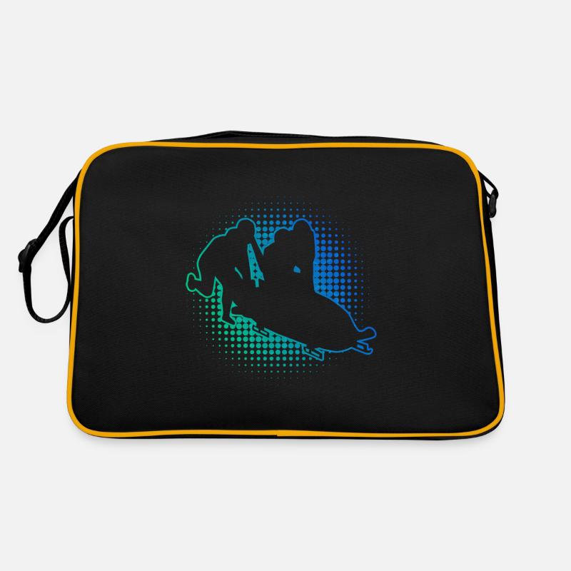 Bobsleigh Ride Bob Two-Man Bobsleigh Hommes Piste de Bobsleigh Femmes Sac Retro