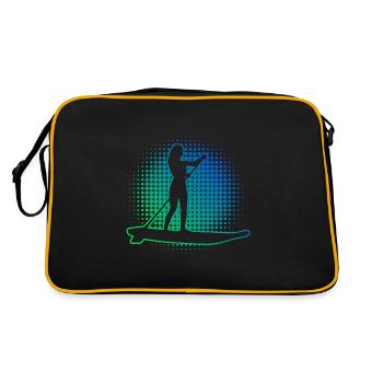 Standup Paddle Femmes Standup Paddle Hommes - Sac Retro - noir/or - Dos
